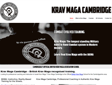Tablet Screenshot of krav-maga-cambridge.co.uk